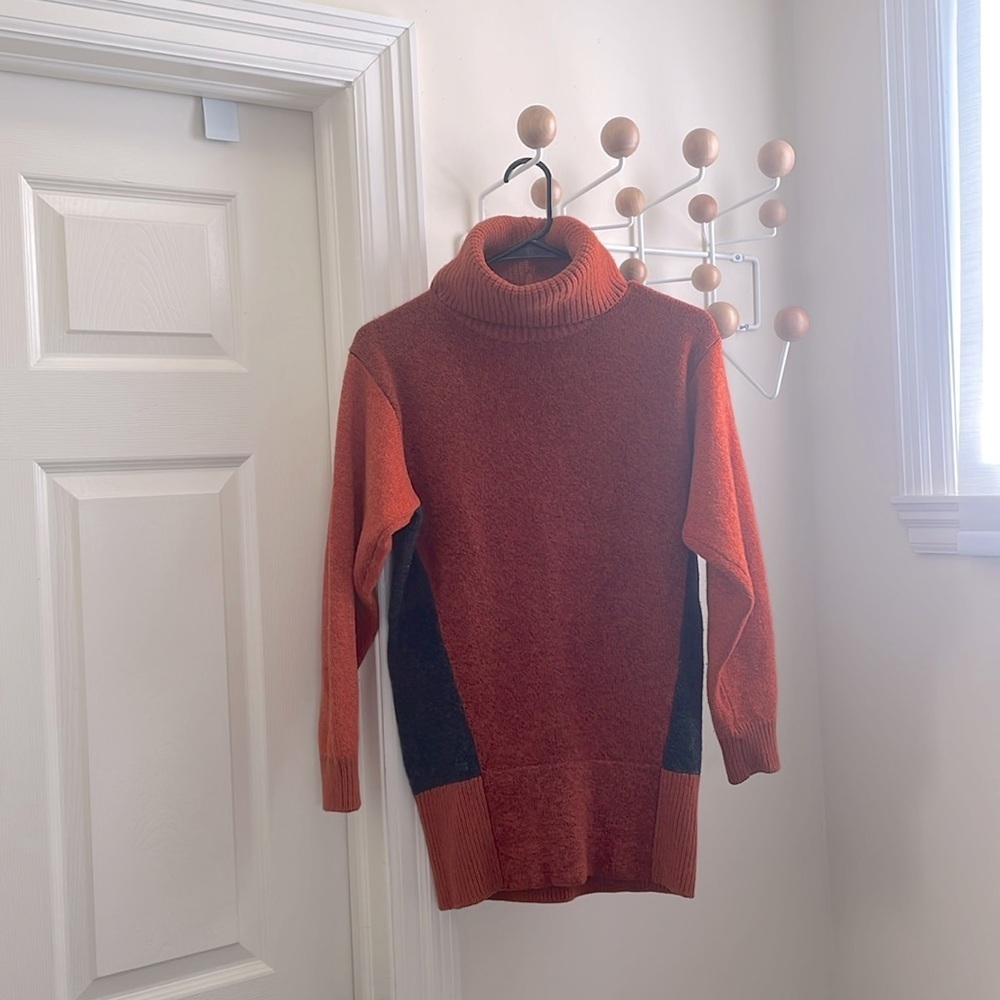Lacoste - Wool Turtle Neck Sweater - Organe / Grey - XS